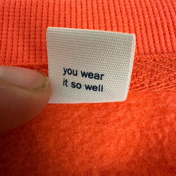 Old Navy Womens Size XXL Sweatshirt "Here And Now" Coral Cotton & Polyester - Picture 5 of 7